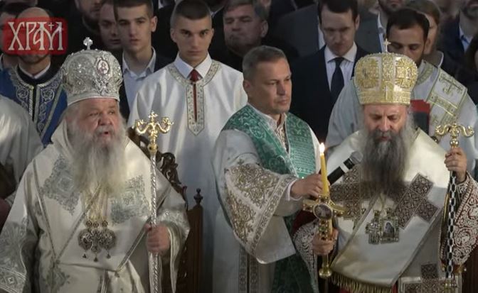 Архиепископ Стефан и Патриарх Порфирий. Фото:  Youtube-канал 