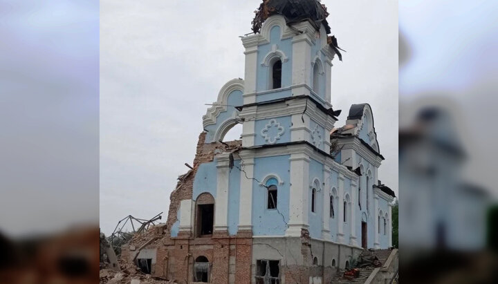 Храм в есть иконы Пресвятой Богородицы «Всех скорбящих Радость» разрушен в результате обстрелов. Фото: news.church.ua