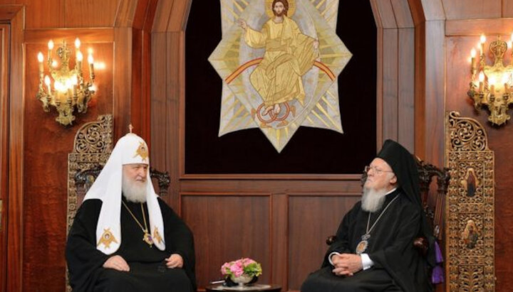 Patriarch Kirill and Patriarch Bartholomew. Photo: bbc.com