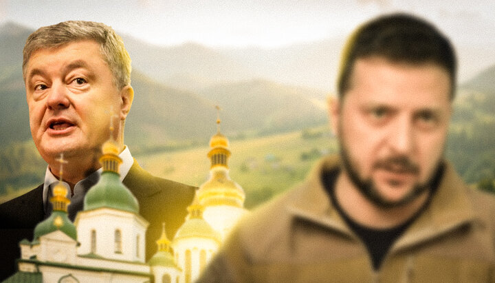Порошенко продолжает разыгрывать церковную карту, идя против позиции Зеленского. Фото: СПЖ