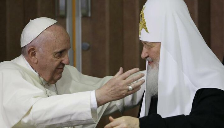 Папа римский Франциск и Патриарх Кирилл. Фото: ANSA