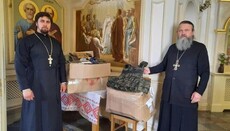 В Кировоградской епархии передали амуницию для ВСУ и гумпомощь переселенцам
