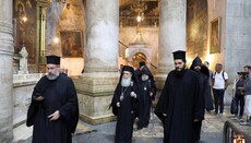Иерусалимский Патриарх проверил ход реконструкции в Храме Гроба Господня