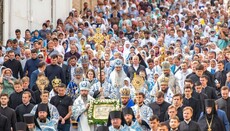 В праздник Успения Предстоятель УПЦ возглавил литургию в киевской Лавре