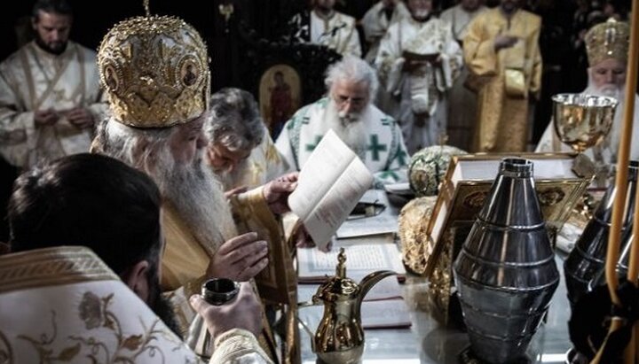 Иерархи Македонской Православной Церкви за богослужением. Фото: Plusinfo