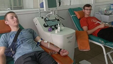 Студенты Волынской духовной семинарии сдали кровь для раненых воинов ВСУ