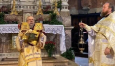 Митрополит Августин совершил литургию у мощей своего покровителя в Италии