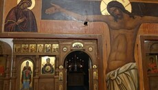 В Успенском монастыре под Волновахой показали простреленное распятие