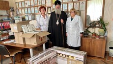 Митрополит Лука передав лікарні у Запоріжжі обладнання з Греції