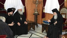 Kyiv Lavra Abbot meets with Patriarch Theophilos in the Holy Land