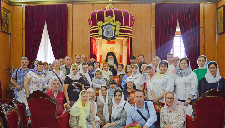 Украинские паломники встретились с Патриархом Феофилом III в Иерусалиме