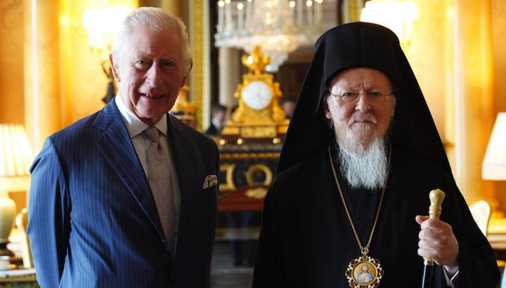 Patriarch Bartholomew meets with King Charles III of Great Britain