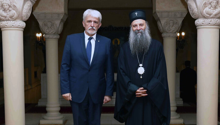 Владимир Толкач и Патриарх Порфирий. Фото: spc.rs