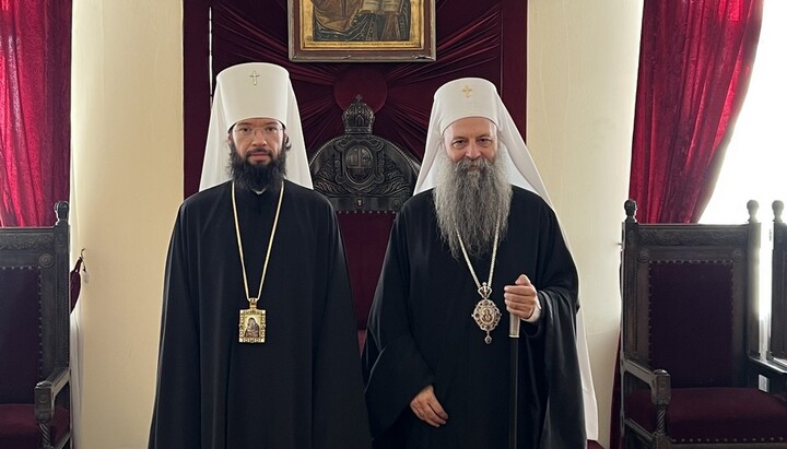 Патріарх Порфирій та митрополит Антоній. Фото: mospat.ru