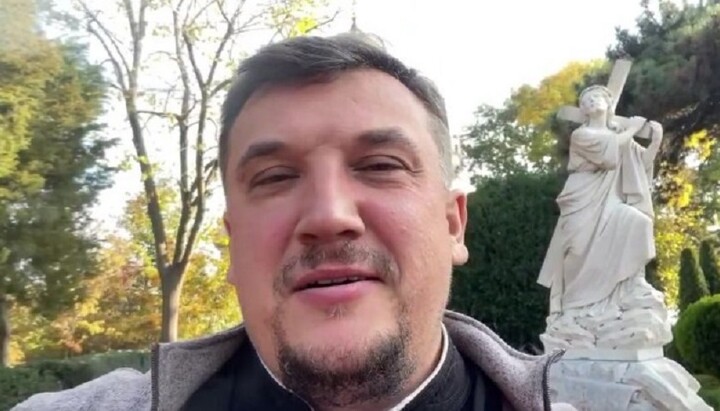 Deacon Andriy Palchuk. Photo: a screenshot