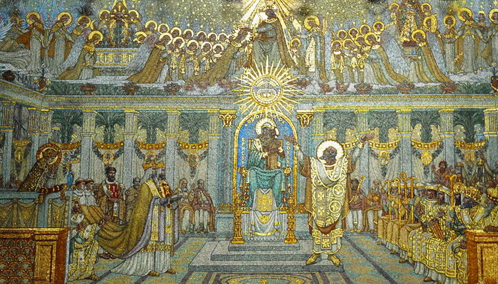 Ефеський собор 431 року, фреска в базиліці Фурв'єр, Ліон. Фрагмент. Фото: wikiwand.com