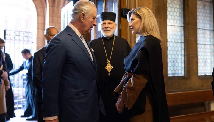 Встреча короля Великобритании и первой леди Украины. Фото: страница Елены Зеленской в Facebook