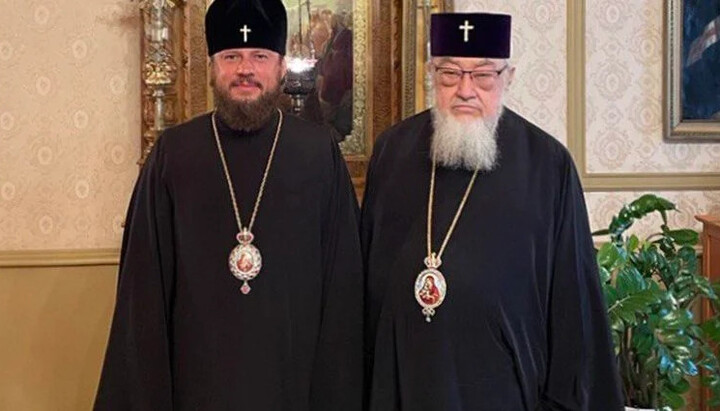 Ο Μακαριώτατος Μητροπολίτης Σάββας και ο Αρχιεπίσκοπος Βίκτωρας. Φωτογραφία: UOC