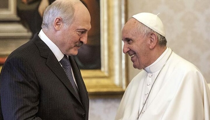 Олександр Лукашенко і папа римський Франциск. Фото: president.gov.by