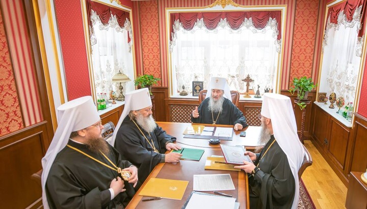 Ședința Sinodului Bisericii Ortodoxe Ucrainene din 20 decembrie 2022. Imagine: Departamentul pentru Informare și Educație al Bisericii Ortodoxe Ucrainene