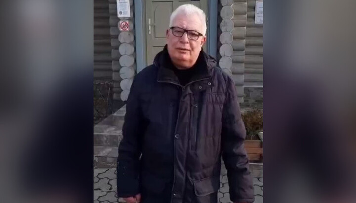 A parishioner of the UOC, reserve major Vitaly. Photo: screenshot of the video in the Telegram channel