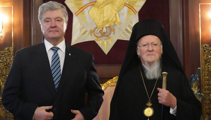 Патріарх Варфоломій та Порошенко під час зустрічі. Фото: ec-patr.org