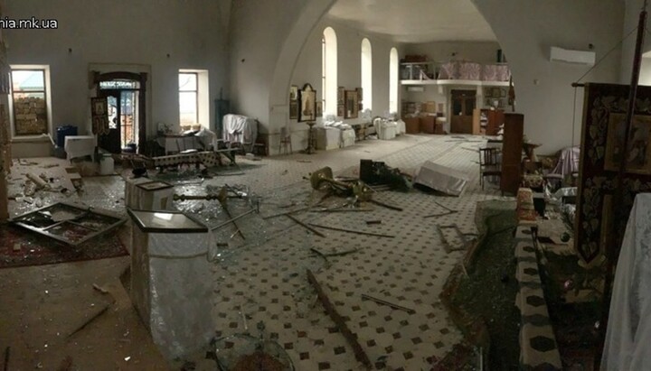 Руйнування в соборі. Фото: Миколаївська єпархія