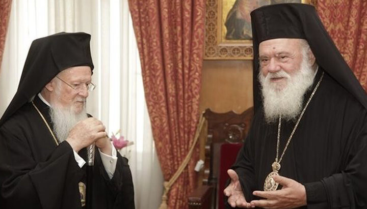 Патриарх Варфоломей и архиепископ Иероним. Фото: Vima Orthodoxias.