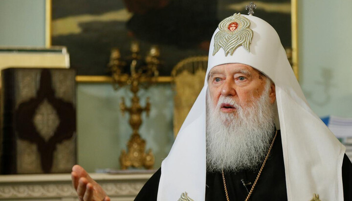 Conducătorul Bisericii Ortodoxe Ucrainene a Patriarhiei Kievului (BOU-PK) Filaret Denisenko. Imagine: cerkva.info