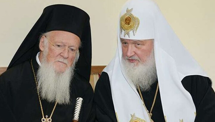 Патриарх Варфоломей и Патриарх Кирилл. Фото: risu.ua