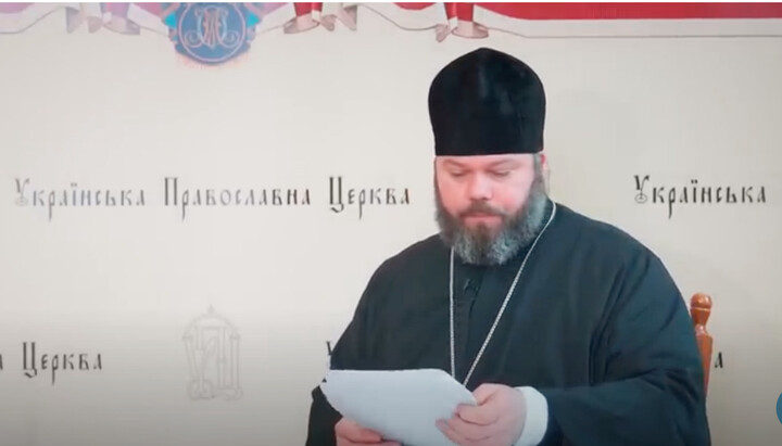 Archpriest Oleksandr Bakhov, head of the UOC Legal Department. Photo: a screenshot from the UOC's YouTube channel