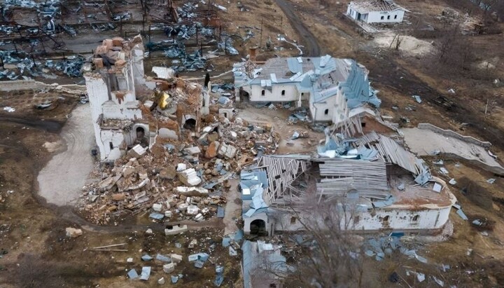 Зруйнований скит у Долині. Фото: t.me/s/KlymenkoTime