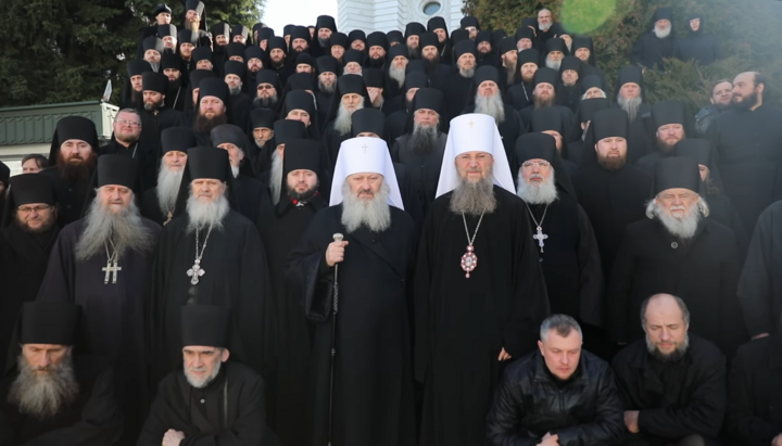 The brethren of the Lavra appeal to power. Photo: screenshot of the YouTube channel of the Kyiv-Pechersk Lavra