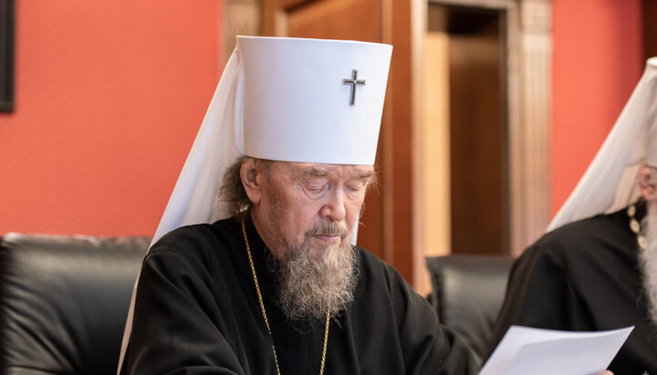 Митрополит Лазар на засіданні Священного Синоду УПЦ 18 березня 2020 року. Фото: news.church.ua