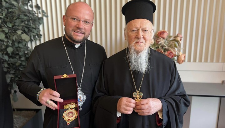 Степан Сус і патріарх Варфоломій. Фото: Фейсбук-сторінка Суса