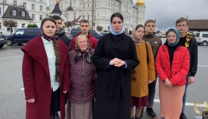 9 человек из 90 добрались до Почаевской лавры. Фото: скриншот видео YouTube-канала МИР 