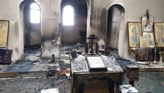 В Тернопольской области сожгли храм УПЦ коктейлями Молотова