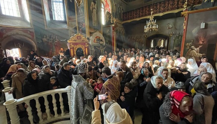 Літургія у Києво-Печерській лаврі. Фото: t.me/pravoslavie