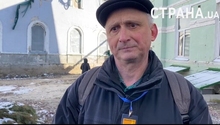 Member of the inspection commission in the Lavra. Photo: a video screenshot from the ‘Politika Strany’ TG channel