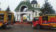 В поселке Гребенки горел Покровский храм УПЦ