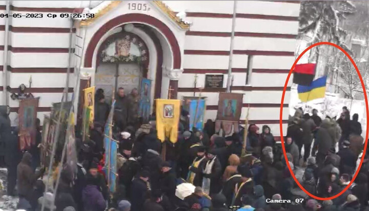 Seizure of a church in Zadubrivka. Photo: t.me/orthobuk