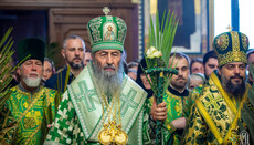 Предстоятель УПЦ возглавил Всенощное бдение Вербного воскресенья в Лавре