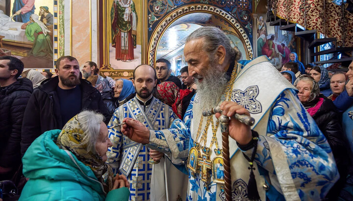 Блаженніший Митрополит Онуфрій на всеношній. Фото: news.church.ua