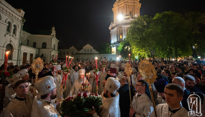 Святкування Великодня у Києво-Печерській лаврі у 2019 році. Фото: УПЦ