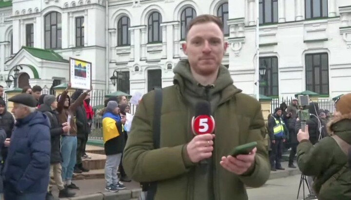 Channel 5 correspondent. Photo: screenshot from the Channel 5 YouTube channel