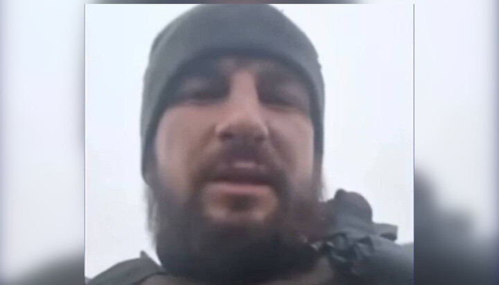 Воин ВСУ. Фото: Скриншот видео Телеграмм-канала «Миряне»