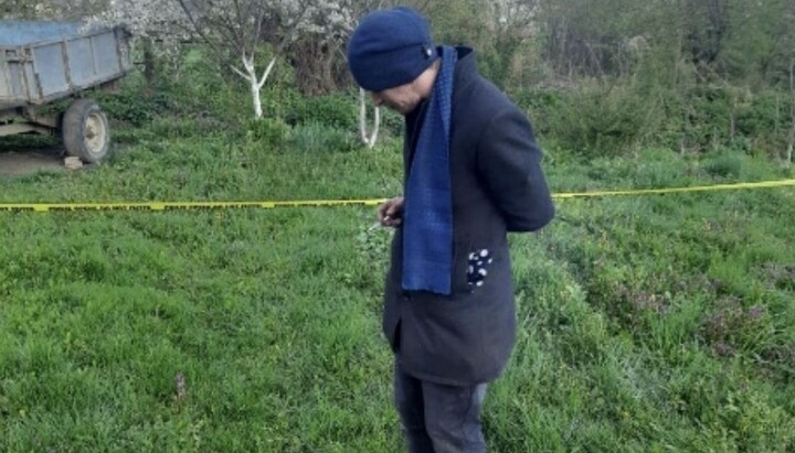 34-річний чоловік, підозрюваний у підпалі храму УПЦ у Мілієві. Фото: espreso.tv