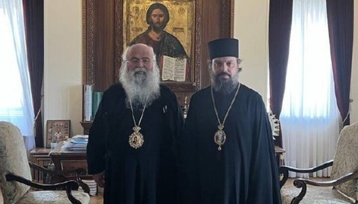 Митрополит Філарет і Предстоятель Кіпрської Православної Церкви. Фото: https://t.me/church_galicia