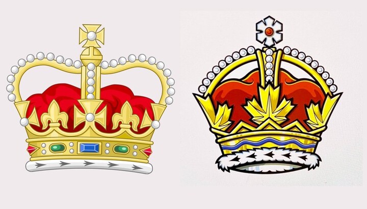 Новая корона в символике Канады будет без крестов. Фото: твиттер-аккаунт Canadian Crown