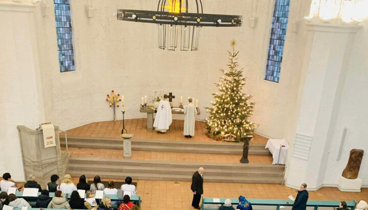 Совместная «литургия» представителей ПЦУ и лютеран Германии. Фото: Facebook